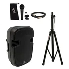 Harmony HA-L15BA Pro Dj Bluetooth 15" 1200W Powered Pa Speaker Stand Peavey Mic New. Price: $297.99.