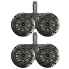 Kicker 6.5" 195W Speakers W/ Charcoal Grilles (2 Pair), Black Enclosures New. Price: $679.91.