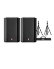 Harbinger Vari V1115 15" Active Speakers Pair W/ Stands 1000W Black Used. Price: $630.00.