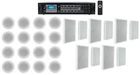 Rockville 6-ZONE AMP+16) 5" White CEILING+10) Wall Restaurant/bar/cafe Speakers New. Price: $724.95.