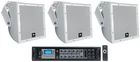 (3) Jbl AWC82 8" White Indoor/outdoor 70V Surface Mount Commercial Speakers+amp New. Price: $1654.80.