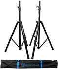 Pair Of Rockville Tripod Dj Speaker Stands + Carrying Case Black RVSS2 New. Price: $64.95.