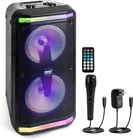 Pyle PPHP288B 600W Rechargeable Portable Bluetooth Pa Speaker Microphone System Open. Price: $55.96.