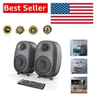 Powered Studio Monitor Speakers, 60W Bluetooth With Optical Input - Gray New. Price: $100.25.