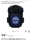 Mr Dj Pro 6.5" Rechargeable Usb/bluetooth Powered Party Speaker New. Price: $24.99.