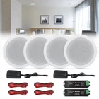 Herdio 4PCS 5.25" 600W Bluetooth In-wall/ceiling Speakers Flush Mount For Home New. Price: $188.85.
