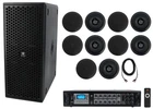 Rockville 6-ZONE 70V Commercial AMPLIFIER+(10) 5.25" Black Ceiling Speakers+sub New. Price: $781.60.