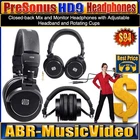 Presonus HD9 Closed-back Headphones W/ Rotating Cups/ 1 Year Manufacture Wa New. Price: $94.99.