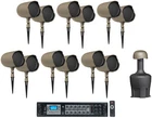 (12) Jbl GSF6-TN 6.5" Landscape Ground Stake 70V Commercial SPEAKERS+12" Sub+amp New. Price: $3559.60.