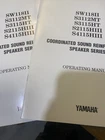 Yamaha Operating Manual Vintage Speaker Series SW118II, S3112MT Original New Brand. Price: $33.33.