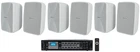 Rockville 70V Commercial/restaurant Amplifier/bluetooth RECEIVER+(6) 4" Speakers New. Price: $479.80.