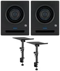 (2) Presonus Eris Pro Powered 4" Studio Monitor Speakers+stands W/desk Clamps New. Price: $427.93.
