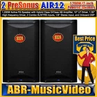 (2) Presonus AIR12 1,200W 12-INCH Powered Speakers Open. Price: $790.00.