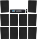 Rockville 6-ZONE 70V AMPLIFIER+(10) Slim Black Restaurant/bar/cafe Wall Speakers New. Price: $544.95.