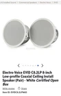 Electro-voice Evid C8.2LP Low-profile Coaxial Ceiling Speakers Pair White New. Price: $325.00.