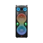Qfx PBX-1260 Dual 12" Party Speaker With Rechargeable Battery And Led Lights New. Price: $339.99.