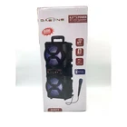 Dazone Portable Bluetooth Speaker Dual 6.5 Subwoofer Karaoke Machine Party Mic New. Price: $24.99.