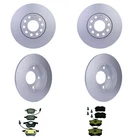 Hella Front Rear Rotors Low-met Disc Brake Pad Kit For A4 Quattro Passat Awd New. Price: $264.95.