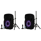 Acoustic Audio By Goldwood 1000W Bluetooth Speaker With Flashing Leds, 2 Pack New. Price: $399.98.