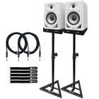 Pioneer Dj DM-50D-W/CMXEG White Studio Monitor Speakers Stands New. Price: $328.40.