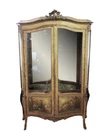 Antique Vernis Martin French Wood Double Door Vitrine Cabinet. Price: $5200.00.