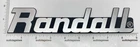Randall Amplifier Speaker Custom Made Incised Logo Silver & Black 1/16" Acrylic New. Price: $29.00.