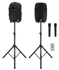 Rockville RAMSYS12 Pair 12" Battery Powered Pro Bluetooth Dj Speakers Mics New. Price: $324.95.