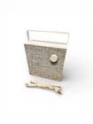 Ikea Eneby Model E1720 Bluetooth Speaker Gray Fabric White Cube Used. Price: $49.99.