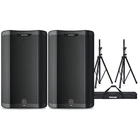 Harbinger Vari 3415 15" Powered Speakers Package With Stands New. Price: $599.99.