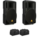 Behringer Eurolive B215D 550-WATT 15-INCH Powered Speaker Pair With Bags Bundle New. Price: $839.98.