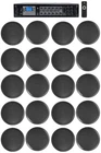 Rockville Commercial RECEIVER+(20) 8" 2WAY Black Ceiling Speakers 4 Hotel/office New. Price: $979.45.