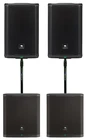 (2) Jbl PRX908 1000W Rms Powered Dj Pa SPEAKERS+18" Subwoofers+pole Mounts New. Price: $3792.80.