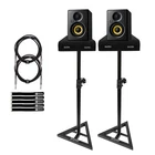Krk K3-NA Kreate 3" Studio Monitor Reference Speakers Pair Stands New. Price: $253.40.
