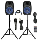 Pair Alphasonik All-in-one 10" Powered 1000W Pro Dj Amplified Loud Speakers New. Price: $199.95.