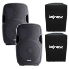 Gemini AS-1500P 15" Active Powered Loudspeakers Wheels & Free Cover Pair New. Price: $338.40.