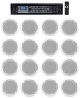 Rockville Commercial RECEIVER+16 6.5" 2WAY White Ceiling Speakers 4 Hotel/office New. Price: $719.55.