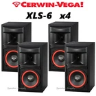 4 Cerwin Vega XLS-6 2-WAY Bookshelf Speakers 6.5" Set Of New. Price: $669.96.