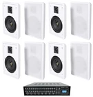 Rockville Matrix Multi Room Home RECEIVER+8) 5.25" Slim White Wall Speakers New. Price: $614.75.