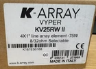 K-array Vyper KV25RW Ii Ultra-flat Line ELEMENT-75W 8/32OHM Selectable New. Price: $1225.19.