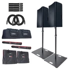 Qsc K12.2 K2 Series 12" Active Powered Dj Speakers Pair Black Stands Set New. Price: $2367.40.