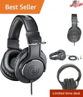 Black Studio Monitor Headphones - Excellent Sound Isolation In Loud Environments New. Price: $81.83.