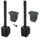 (2) Rockville Titan Array System V2 Powered Column Speakers Dual 10" Subs New. Price: $1403.90.