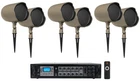 Jbl GSF6-TN 6.5" Landscape Ground Stake/wall Mount 70V Commercial Speakers+amp New. Price: $1524.80.