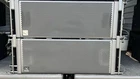 Pair Worxaudio V8I-PMD1 2-WAY Dual 8" & 2" Horn Powersoft Built Amp Line Arrays Used. Price: $2400.00.