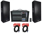 Rockville RSG15.24 Dual 3000W 3-WAY Dj/pro Pa Speakers+powered Mixer W/usb New. Price: $865.75.