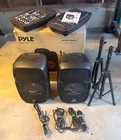 Pyle PPHP210AMX Portable Pa System Dj Mixer Mic 600W 10" Stand Used. Price: $190.00.