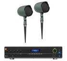 (2) Jbl GSF3-GN 3" Landscape Ground Stake/wall 70V Commercial Speakers+amp New. Price: $719.90.
