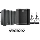 Harbinger Vari 2000 Powered Speakers Package W/VS12 Sub/stands/cables 10" Mains New. Price: $1409.99.