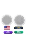 Rockville CC65T Pair 6.5 70V Ceiling Speakers 40W 8-OHM Power Aimable Tweeter New. Price: $87.13.