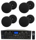 Rockville RPA40BT 4-ROOM/ZONE Home Audio Kit W/RECEIVER+8 Black Ceiling Speakers New. Price: $289.75.